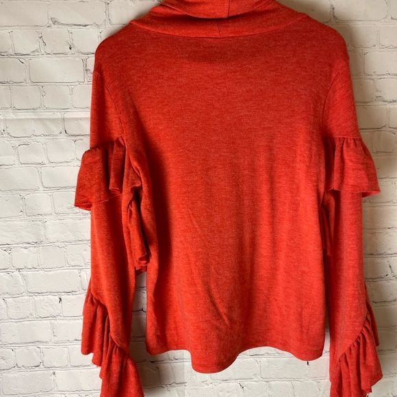 THML Red Ruffle Sleeve Sweater - Picture 10 of 15